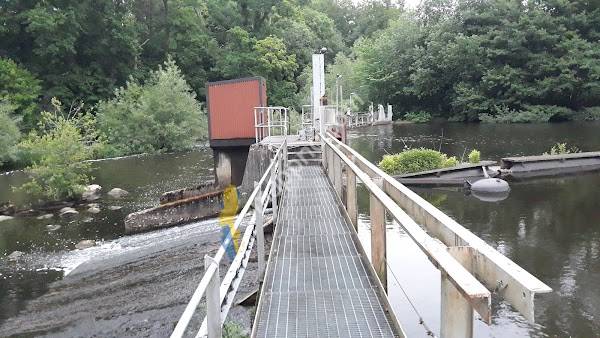 Kraftstation och bro över Rönneån