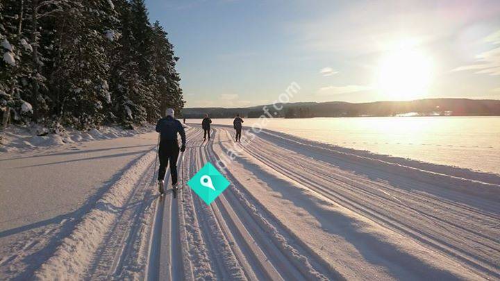 Skidspåret på Stömnesjön och Backsjön
